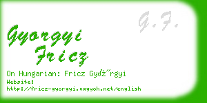 gyorgyi fricz business card